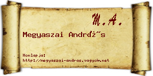 Megyaszai András névjegykártya