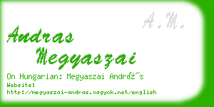 andras megyaszai business card